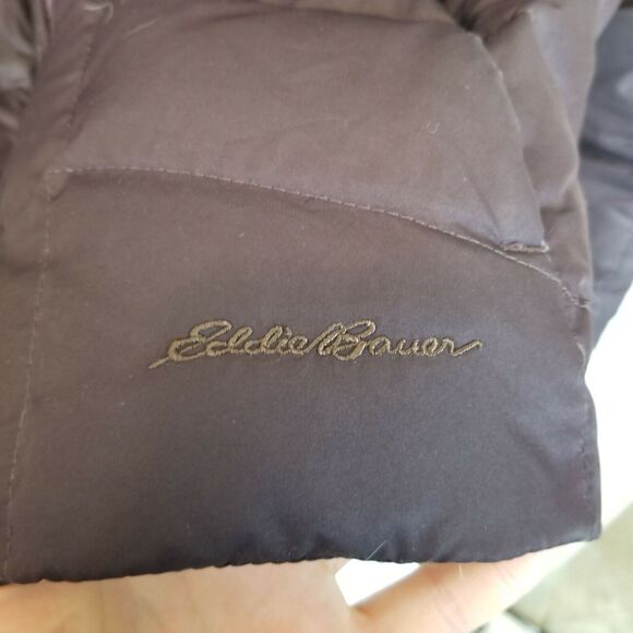 Eddie Bauer Womens Down Puffer Jacket Full Zip L 650 Fill Outdoor Ski Gorpcore - Picture 7 of 11